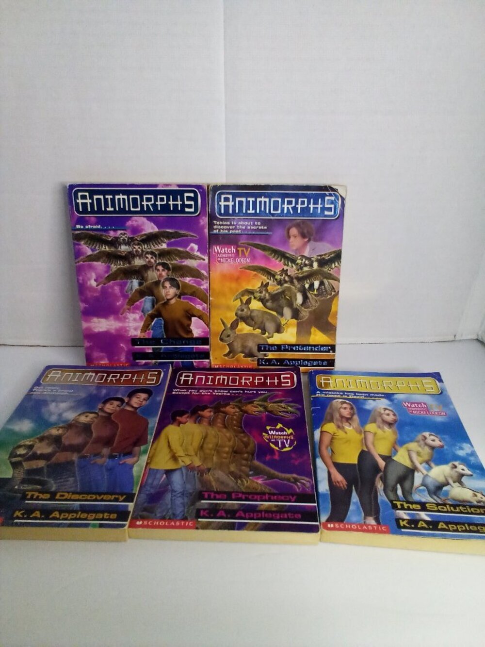 Animorphs Paperback Book Lot of 5 KA Applegate 1990s